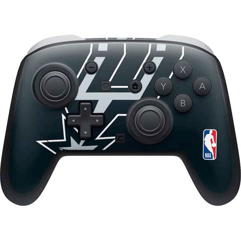 NBA San Antonio Spurs Large Logo Nintendo Switch 2 (2025) Pro Controller Skin