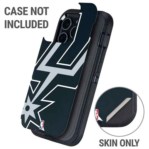 NBA San Antonio Spurs Large Logo Otterbox Defender iPhone Skin