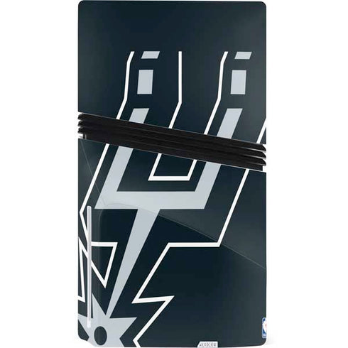 NBA San Antonio Spurs Large Logo PS5 Pro Disk Console Skin