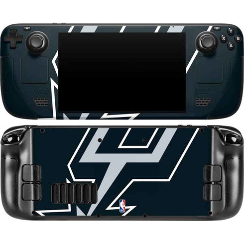 NBA San Antonio Spurs Large Logo Steam Deck Handheld Gaming Computer OLED Skin
