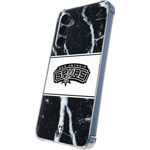 NBA San Antonio Spurs Marble Galaxy A35 5G Clear Case