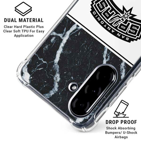 NBA San Antonio Spurs Marble Galaxy A36 5G Clear Case