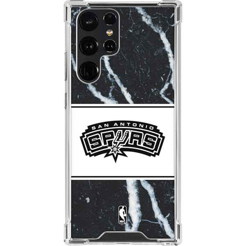 NBA San Antonio Spurs Marble Galaxy S23 Ultra Clear Case