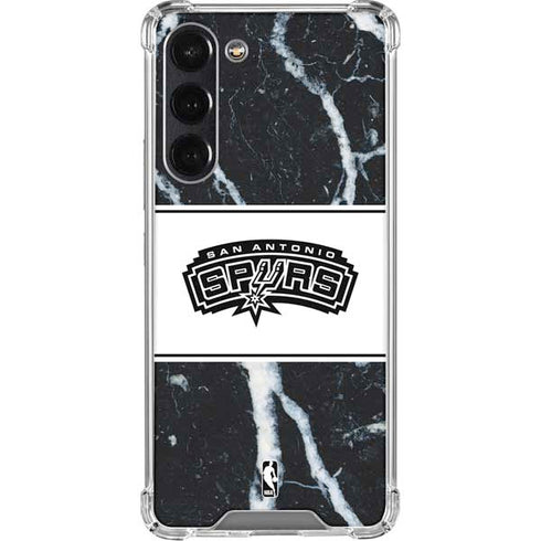 NBA San Antonio Spurs Marble Galaxy S24 FE Clear Case