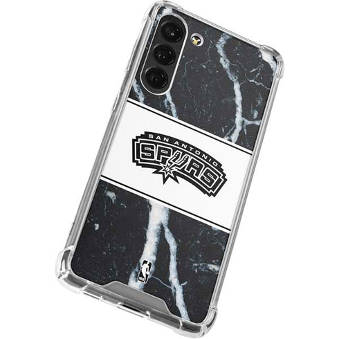 NBA San Antonio Spurs Marble Galaxy S24 FE Clear Case