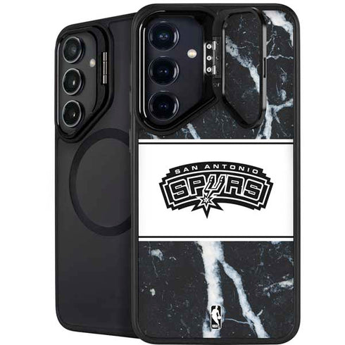 NBA San Antonio Spurs Marble Galaxy S24 Kickstand Case