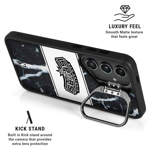 NBA San Antonio Spurs Marble Galaxy S24 Plus Kickstand Case