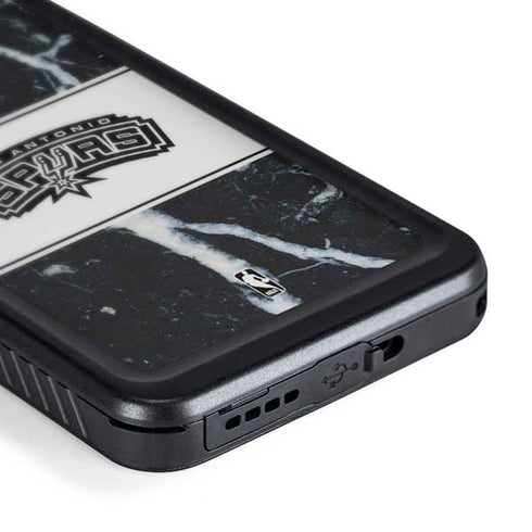 NBA San Antonio Spurs Marble Galaxy S24 Plus Waterproof Case