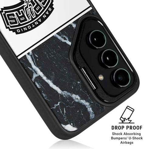 NBA San Antonio Spurs Marble Galaxy S25 Ultra Kickstand Case
