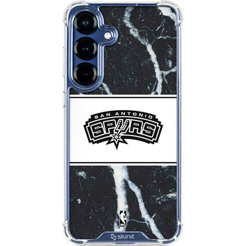 NBA San Antonio Spurs Marble Galaxy S25 Plus Clear Case