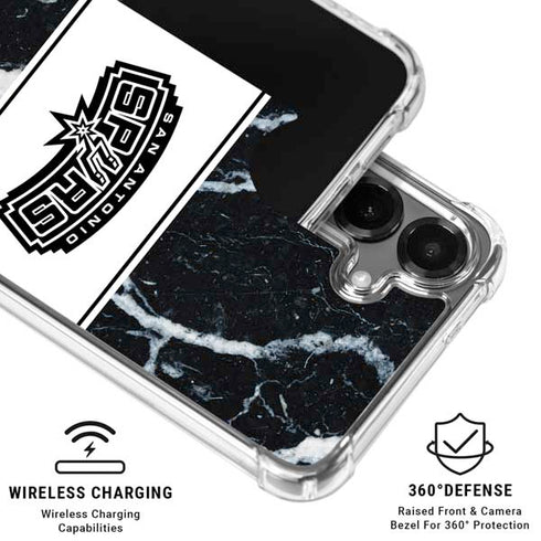 NBA San Antonio Spurs Marble Galaxy S26 Clear Case