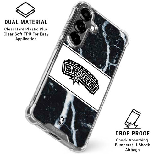 NBA San Antonio Spurs Marble Galaxy S26 Clear Case