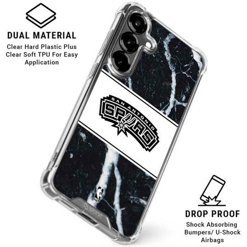 NBA San Antonio Spurs Marble Galaxy S26 Plus Clear Case
