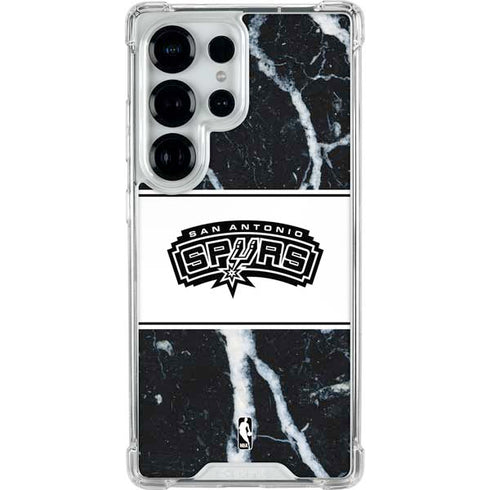 NBA San Antonio Spurs Marble Galaxy S26 Ultra Clear Case