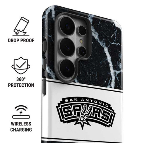 NBA San Antonio Spurs Marble Galaxy S26 Ultra Impact Case