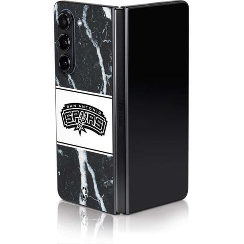 NBA San Antonio Spurs Marble Galaxy Z Fold5 5G Skin