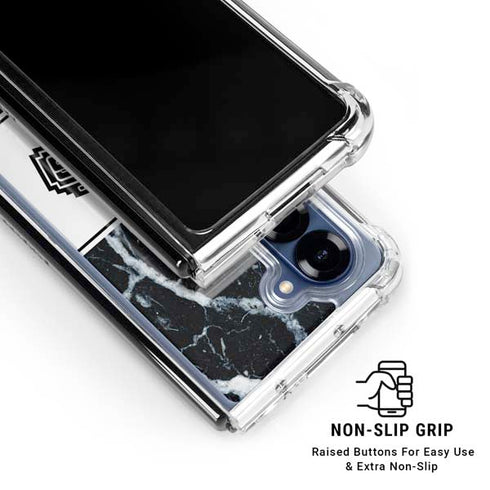 NBA San Antonio Spurs Marble Galaxy Z Fold6 Clear Case
