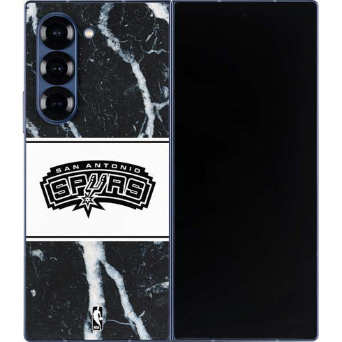 NBA San Antonio Spurs Marble Galaxy Z Fold6 Skin