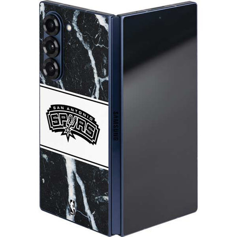 NBA San Antonio Spurs Marble Galaxy Z Fold6 Skin