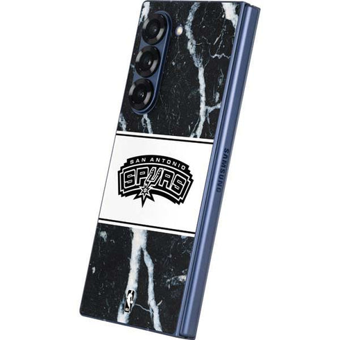 NBA San Antonio Spurs Marble Galaxy Z Fold6 Skin