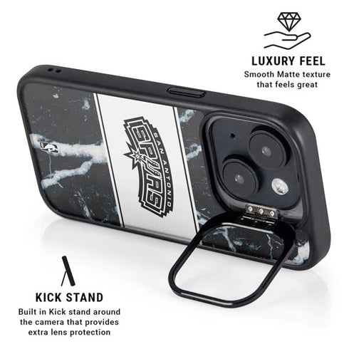 NBA San Antonio Spurs Marble iPhone 13 Kickstand Case