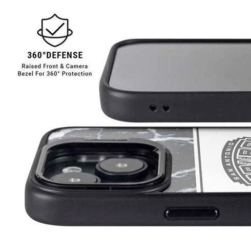 NBA San Antonio Spurs Marble iPhone 14 Kickstand Case