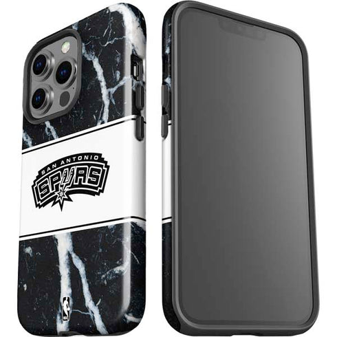 NBA San Antonio Spurs Marble iPhone 15 Pro Impact Case