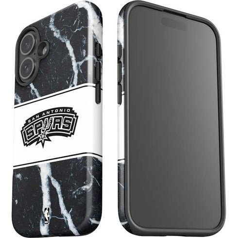 NBA San Antonio Spurs Marble iPhone 16 Impact Case