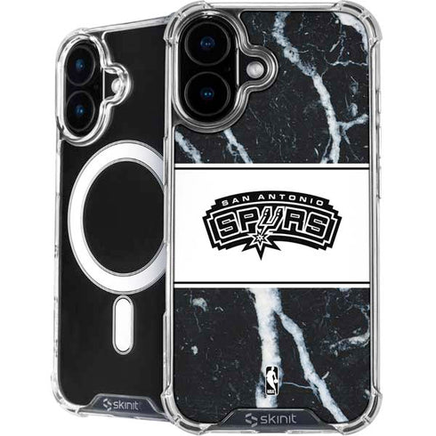 NBA San Antonio Spurs Marble iPhone 16 MagSafe Case