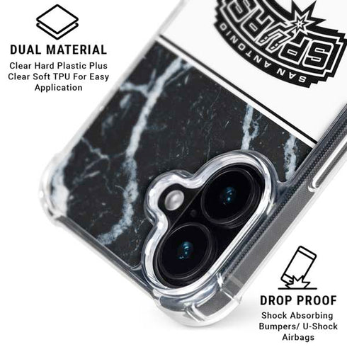 NBA San Antonio Spurs Marble iPhone 16 MagSafe Case