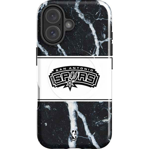 NBA San Antonio Spurs Marble iPhone 16 Magsafe Impact Case