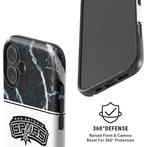 NBA San Antonio Spurs Marble iPhone 16 Magsafe Impact Case