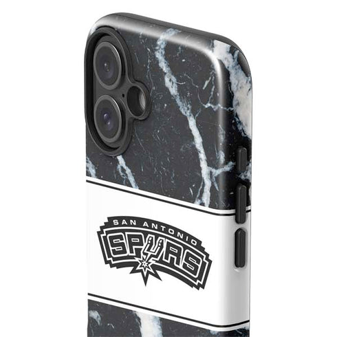 NBA San Antonio Spurs Marble iPhone 16 Plus Impact Case