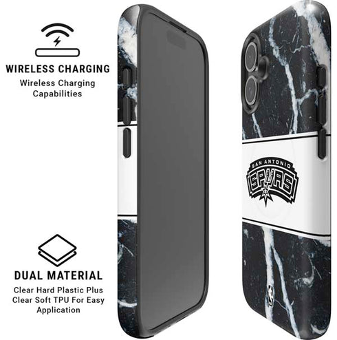 NBA San Antonio Spurs Marble iPhone 16 Plus Magsafe Impact Case
