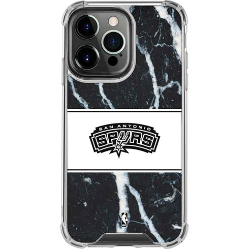 NBA San Antonio Spurs Marble iPhone 16 Pro Clear Case