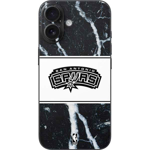NBA San Antonio Spurs Marble iPhone 16 Skin