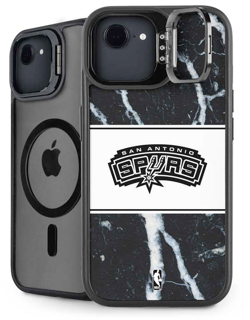 NBA San Antonio Spurs Marble iPhone 16e Kickstand Case