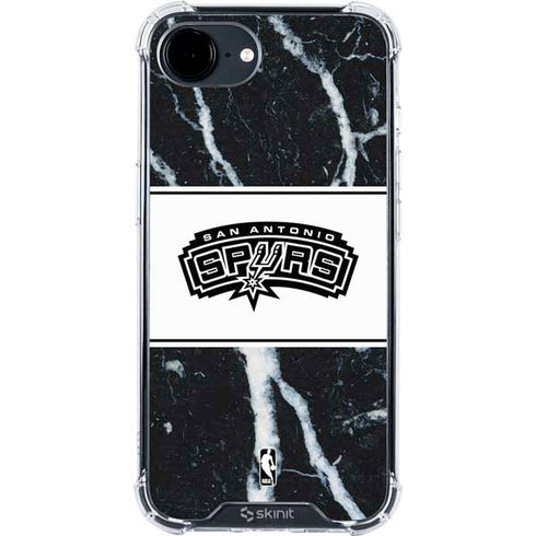 NBA San Antonio Spurs Marble iPhone 16e Clear Case