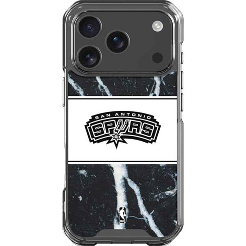 NBA San Antonio Spurs Marble iPhone 18 Pro Clear Case