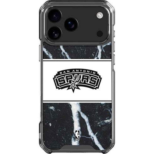 NBA San Antonio Spurs Marble iPhone 18 Pro Max Clear Case