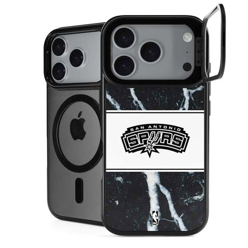 NBA San Antonio Spurs Marble iPhone 18 Pro Max Kickstand Case