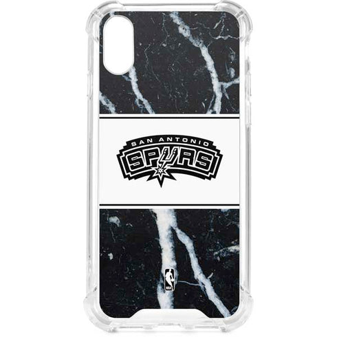 NBA San Antonio Spurs Marble iPhone XS Clear Case