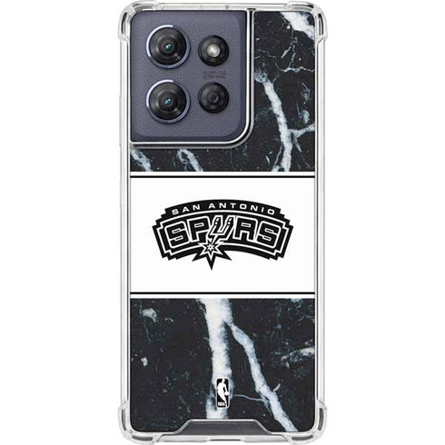 NBA San Antonio Spurs Marble Moto G 5G (2025) Clear Case
