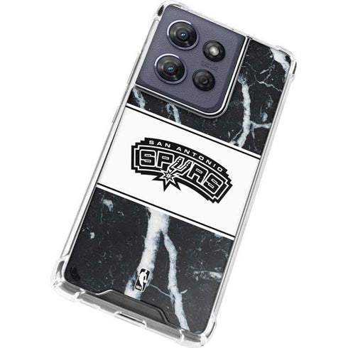 NBA San Antonio Spurs Marble Moto G 5G (2025) Clear Case