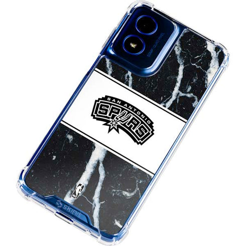 NBA San Antonio Spurs Marble Moto G Play 4G (2024) Clear Case