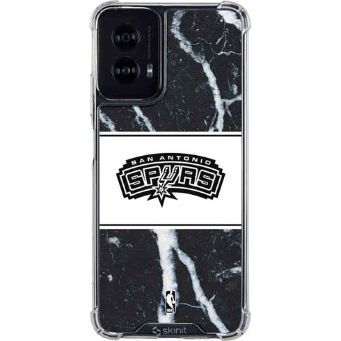 NBA San Antonio Spurs Marble Moto G Power 5G (2024) Clear Case