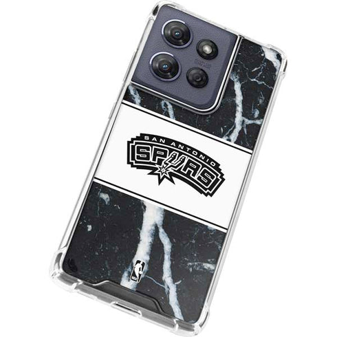 NBA San Antonio Spurs Marble Moto G Stylus 5G (2025) Clear Case