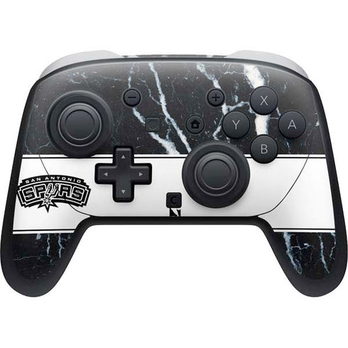NBA San Antonio Spurs Marble Nintendo Switch 2 (2025) Pro Controller Skin
