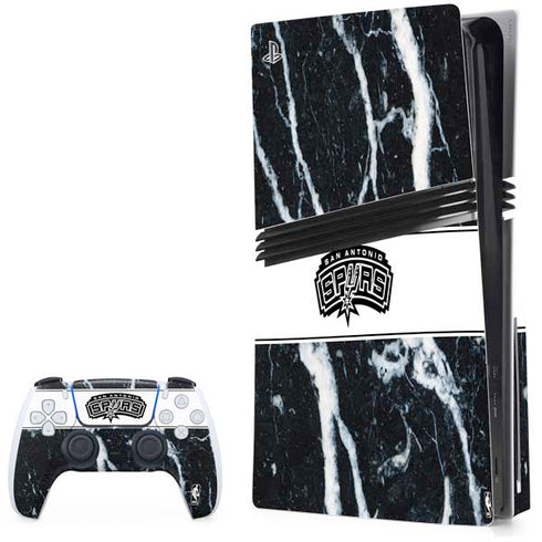 NBA San Antonio Spurs Marble PS5 Pro Disk Bundle Skin