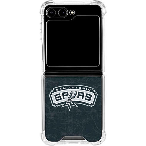 NBA San Antonio Spurs Primary Logo Galaxy Z Flip6 Clear Case